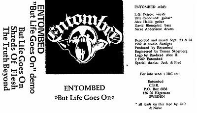 Entombed - But Life Goes On inlay