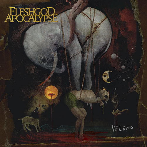 The album cover of Fleshgod Apolcayse - Veleno, art by Travis Smith